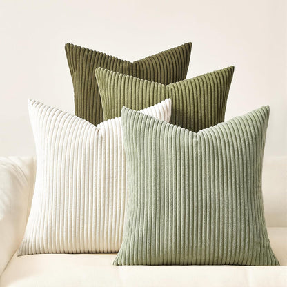 Topfinel Decorative Throw Pillow Covers Cushion Cases, Set of 4 Soft Velvet Modern Double-Sided Designs, Mix and Match for Boho Farmhouse Fall Home Decor (18x18 inch, Orange/Teal)