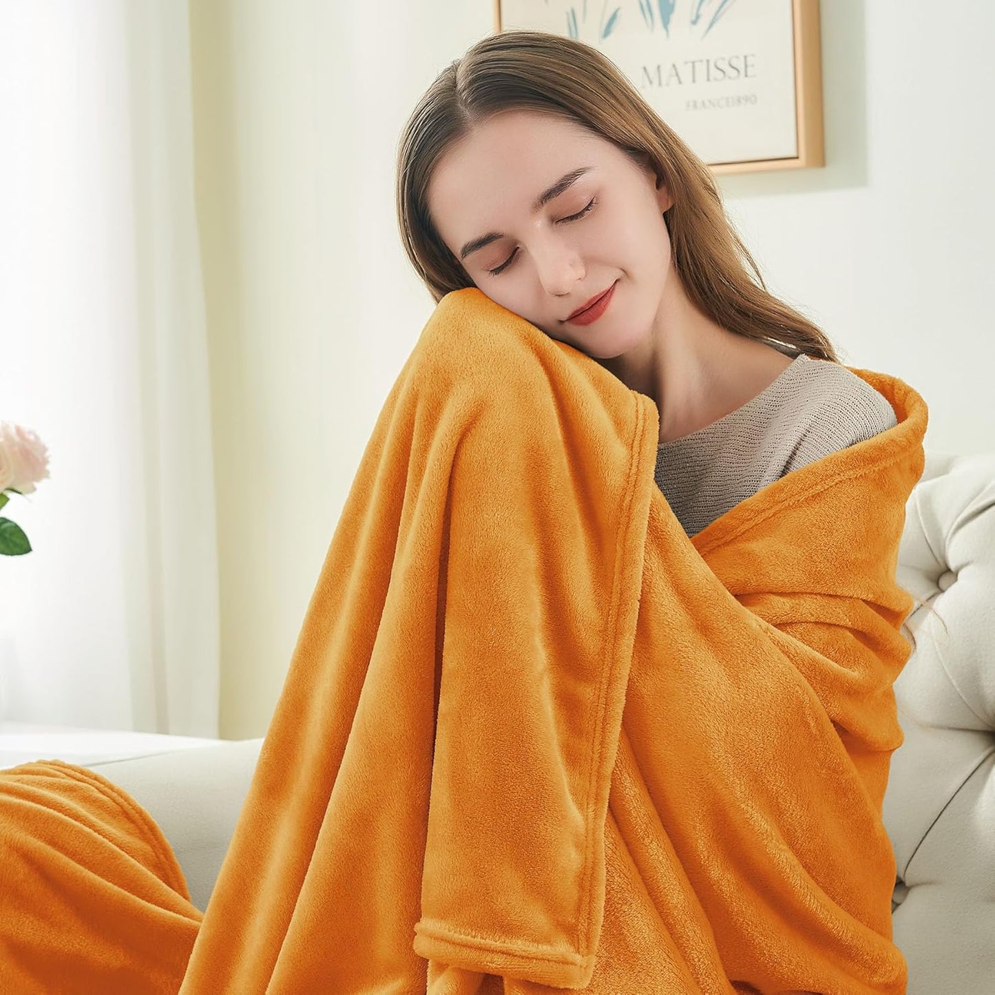 BEDELITE Fleece Blanket Black Throw Blankets for Couch & Bed, Luxury Plush Cozy Fuzzy Blanket 50x60 inches, Super Soft Warm Lightweight Throw Blanket for Travel Camping - Colors A