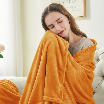 BEDELITE Fleece Blanket Black Throw Blankets for Couch & Bed, Luxury Plush Cozy Fuzzy Blanket 50x60 inches, Super Soft Warm Lightweight Throw Blanket for Travel Camping - Colors A