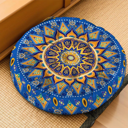 Mandala Meditation Cushion, Boho Meditation Mat, Meditation Pillows for Sitting on Floor, Cushions for Sitting in Home and Outdoor, Square Floor Pillow Cushion Seating for Yoga Accessories 22'' X 22''