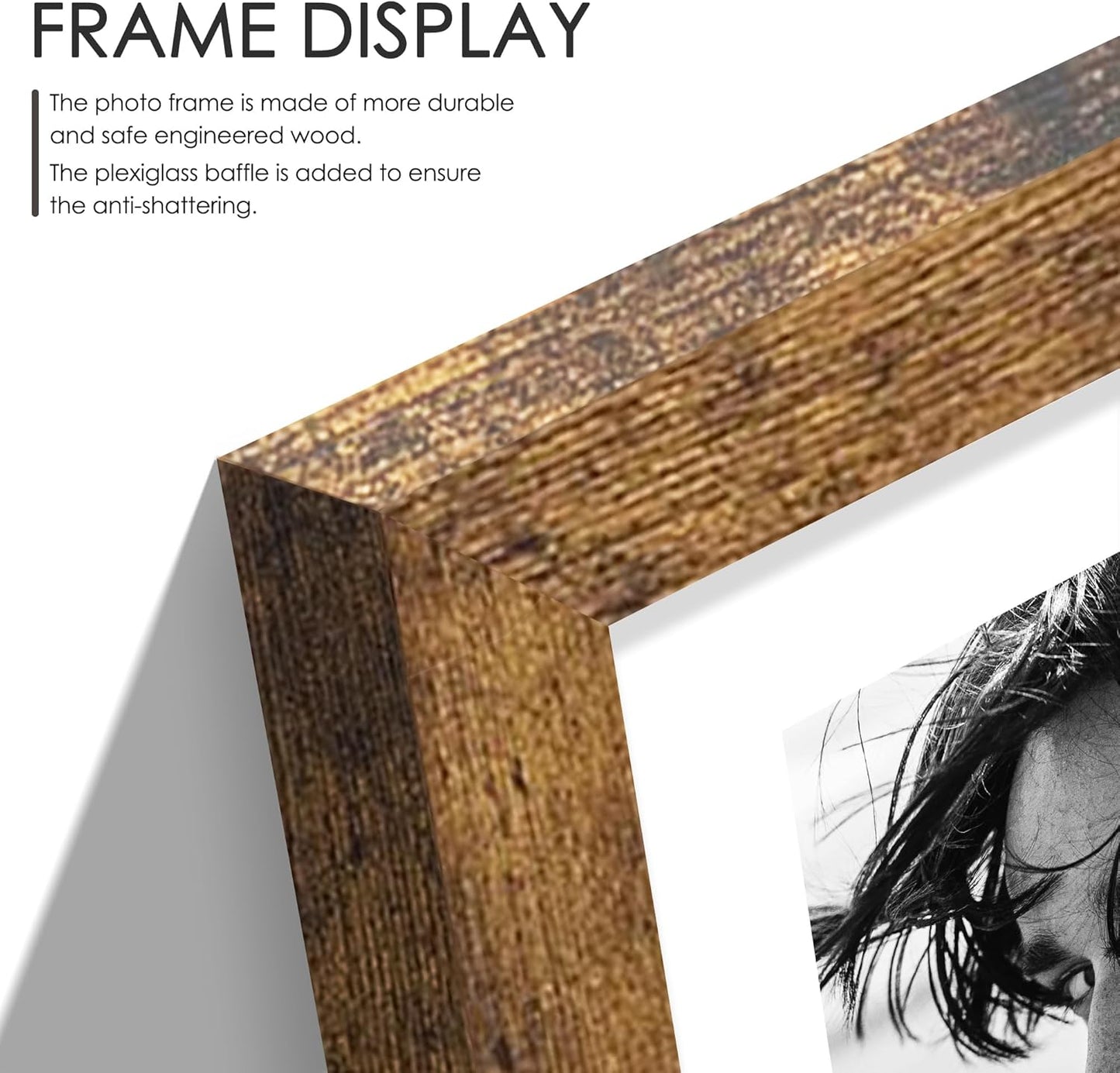 DUENPY 14x26 Collage Picture Frame 4x6 Collage Picture Frame Displays Twelve 4x6 inch Photos Available Horizontal Wall Mounting Display and Vertical Black - Colors B