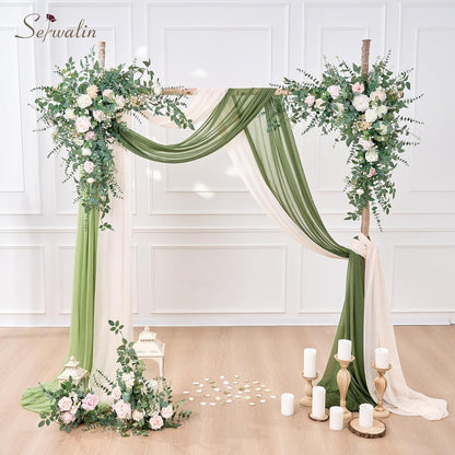 Serwalin 100 Pcs Mixed Artificial Eucalyptus Stems,Babys Breath Artificial Flowers Bulk with Faux Eucalyptus Leaves Greenery Stems for Wedding DIY Bouquets Floral Arrangement Home Decor
