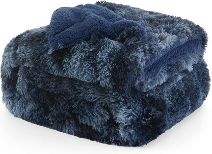 Bedsure GentleSoft Fluffy Fuzzy Faux Fur Throw Blanket for Couch, Soft Sherpa Fleece Cozy Gifts for Women, Plush Bed Blanket Room Decor for Men, Thick Warm Minky Teen Gifts Winter Bedding