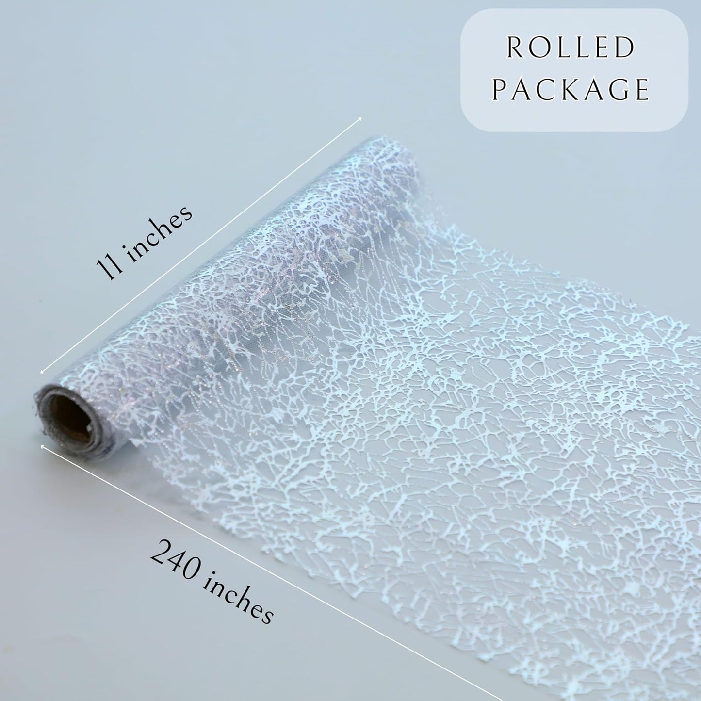 Snowkingdom 2 Pieces Gold Table Runner, Sequin Glitter Foil Metallic Thin Mesh Runner Roll 11"x108", Gold Table Decorations for Event Party, Wedding, Birthday Party, Christmas