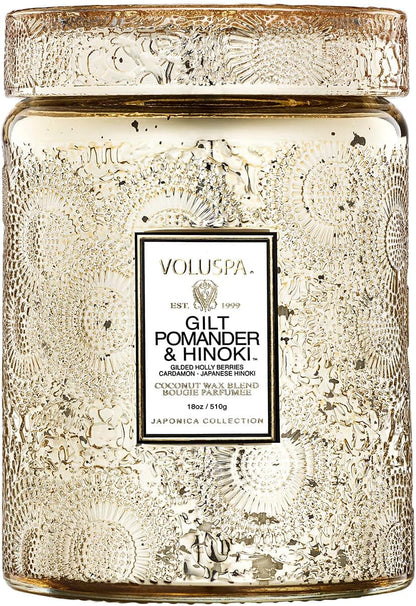 Voluspa Baltic Amber Candle, 18 oz, Coconut Wax Blend, Scented Candles for Home, 100 Hour Burn Time, Candle Jar