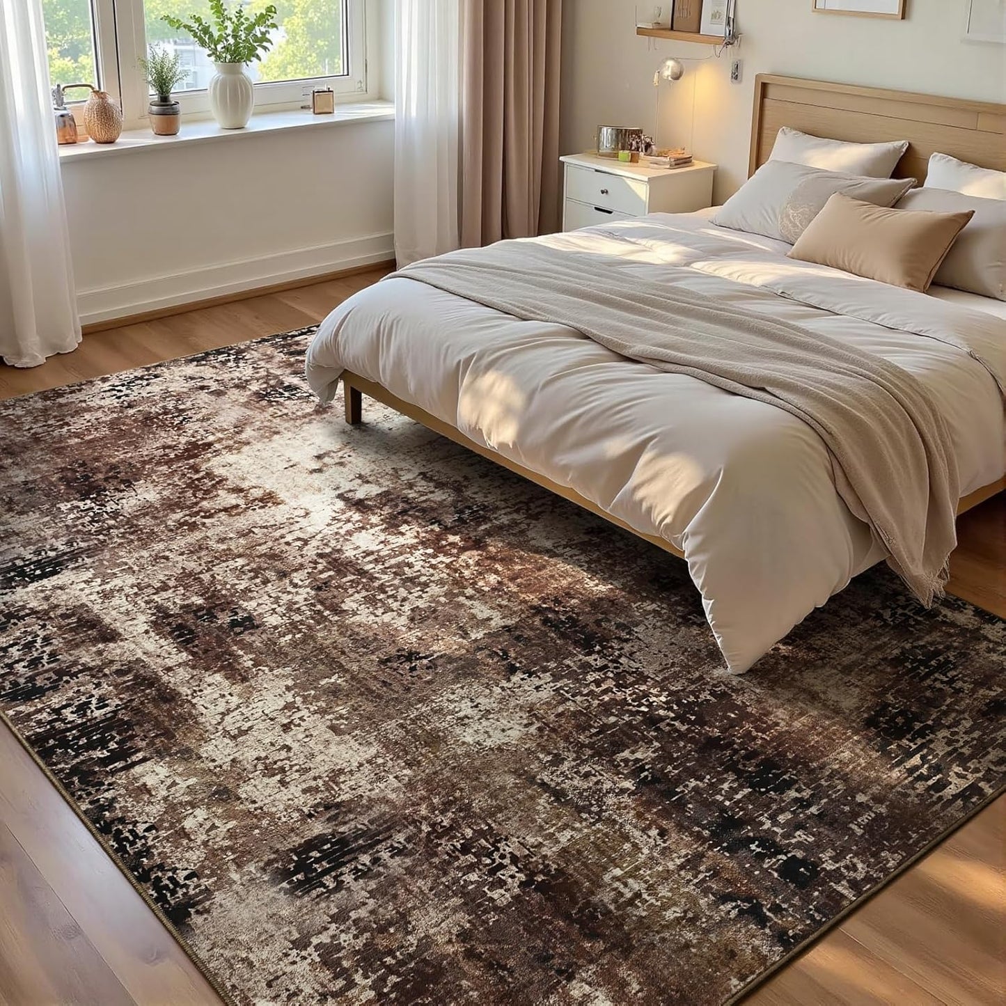 Ompaa 2x6 Rug Runners for Hallways Kitchen Runner Rug Non Slip Washable Grey Long Runner Rugs with Rubber Backing Soft Abstract Carpet Runner for Hallways, Kitchen, Bedroom, Bathroom, Entryway - Colors A