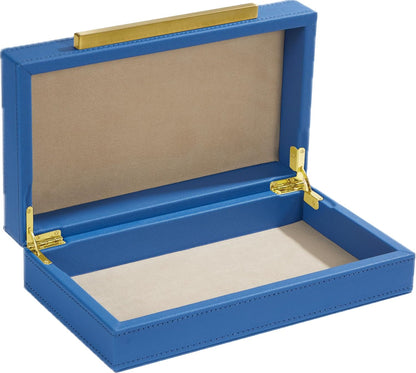 Sagala Set of 2 Ivory Shagreen Decorative Boxes With Brushed Gold Metal Handles, Faux Leather Jewelry Boxes Modern Storages Photo Memory Boxes Home Organizer Boxes (Ivory-Gold, 2pack)
