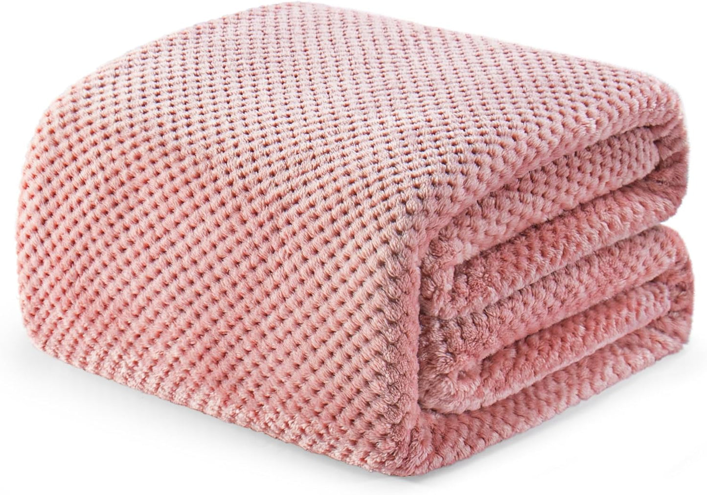 Exclusivo Mezcla Fleece Throw Blanket Extra Large, Super Soft and Warm Blankets for Couch, Sofa and Bed Waffle Textured, Cozy, Fuzzy and Lightweight (Slate Blue, 50x70 Inches)
