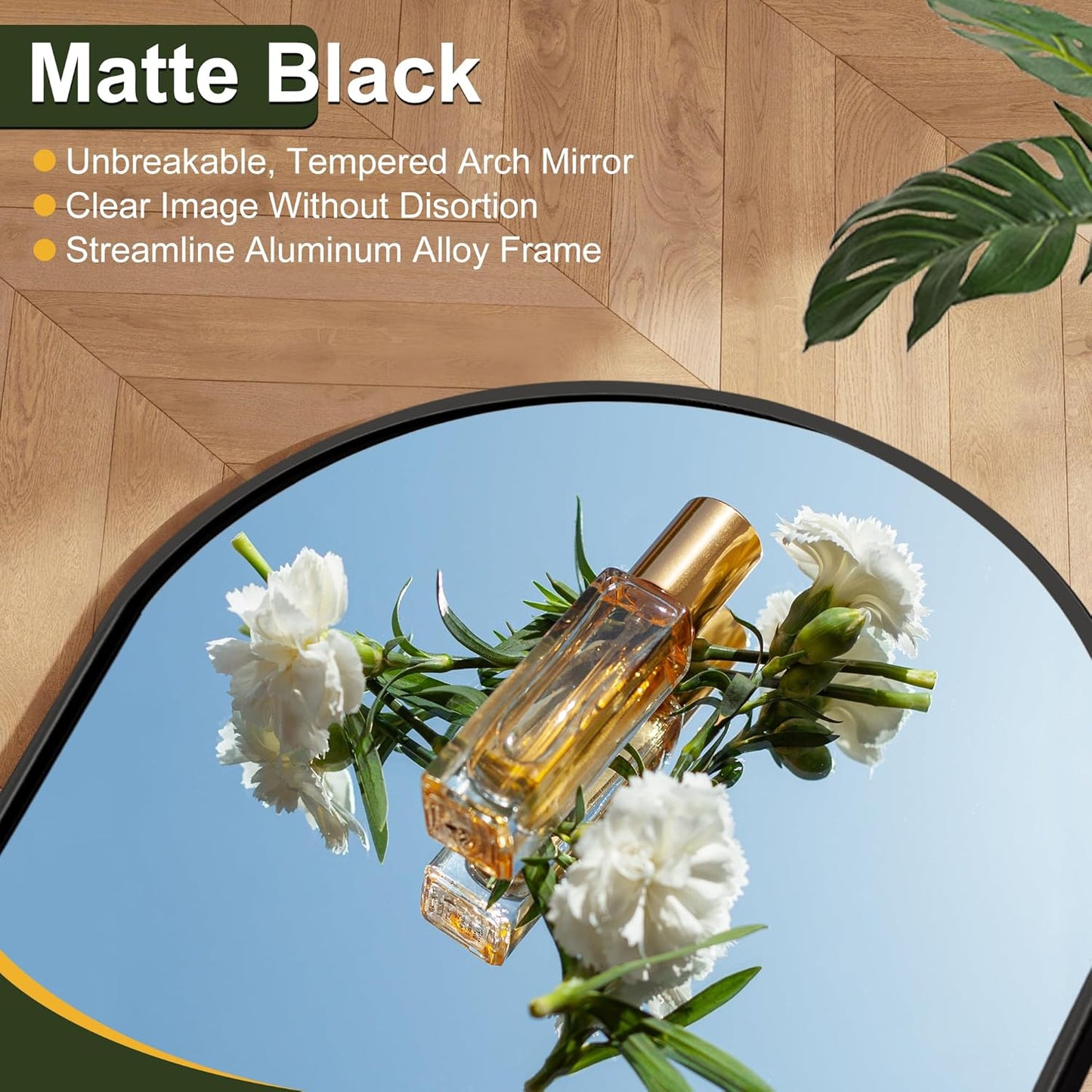 NicBex Full Length Mirror with Stand, 56"x19" Aluminum Alloy Frame Floor Mirror, Black, Shatter-Proof Glass - Free Standing, Leaning Against Wall or Wall-Mounted, for Bedroom Living Room Dressing Room