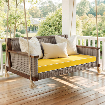 MIULEE Navy Blue 48 x 18 x 3 Outdoor Bench Cushion Waterproof Patio Chair Cushion with Adjustable Straps Set of 1 for Swing Patio Furniture 3-Year Color Fastness Garden Sofa Couch