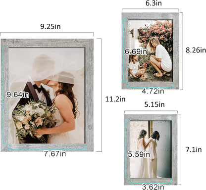LUCKYLIFE Picture Frames Collage Wall Decor 10-Pack, Gallery Wall Frame Set with 8x10 5x7 4x6 Frames in 3 Different Finishes