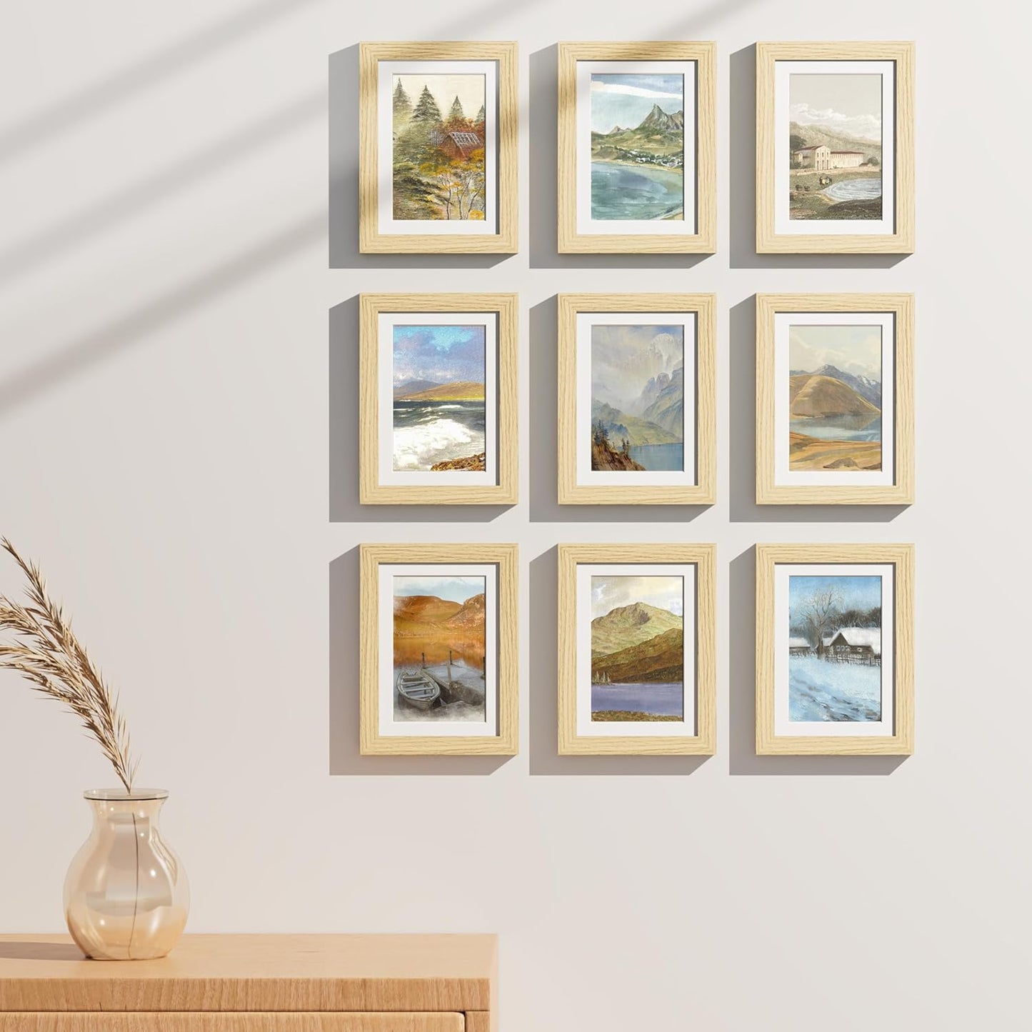 Vittanly 11x14 Picture Frame, Display Pictures 8x10 with Mat or 11x14 without Mat, Photo Frame for Wall Mounting, Black, 1 Pack - Colors A