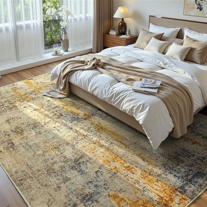 Ompaa 2x6 Rug Runners for Hallways Kitchen Runner Rug Non Slip Washable Grey Long Runner Rugs with Rubber Backing Soft Abstract Carpet Runner for Hallways, Kitchen, Bedroom, Bathroom, Entryway - Colors A