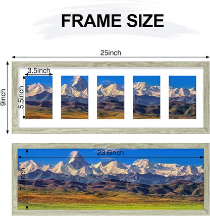 Vittanly 11x14 Collage Picture Frame, Displays 5Pcs 4x6 Pictures with Mat or 1Pcs 11x14 without Mat for Wall Mounting, Picture Frames Collage Wall Decor in Black, 1 Pack