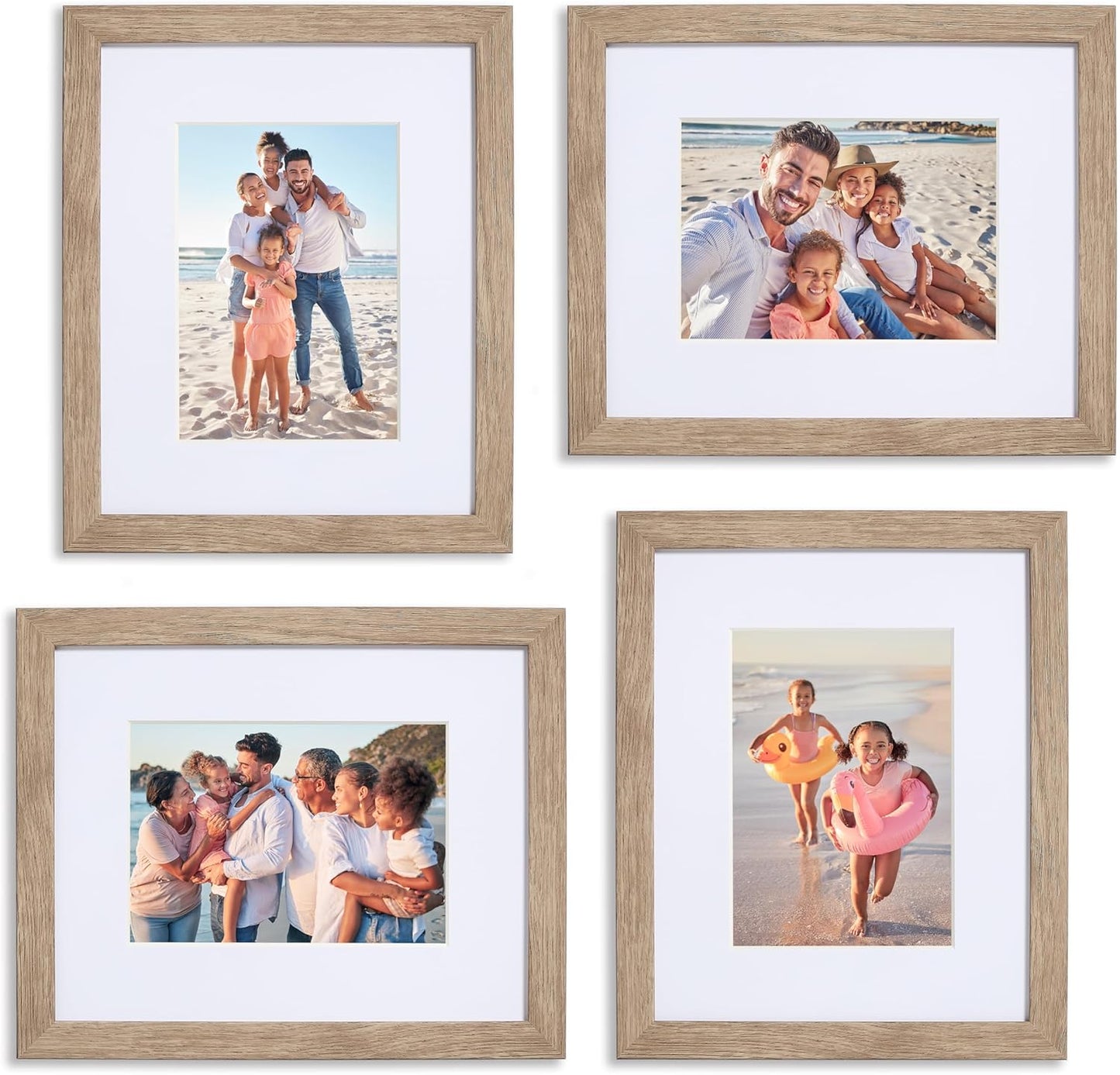 Sheffield Home 9 Piece Gallery Wall Frame Set, 11x14 in. matted to 8x10 in. (Matte Black)