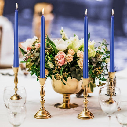 KONNI 0.87×10 Inch Ivory Taper Candles, Unscented and Smokeless Tall Candlesticks, 10 Pack Tapered Candles with Cotton Wicks, Long Burning, Ideal for Weddings, Dinner Parties, and Home Décor