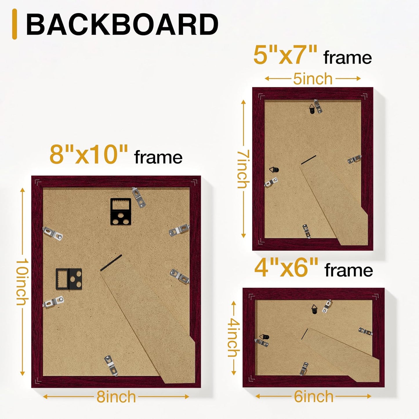 Vittanly 20 Pack Picture Frames Collage Wall Decor, Multi Sizes Including 4pcs 8x10, 8pcs 5x7 and 8pcs 4x6 Photo Frames, Gallery Frame Set for Wall or Tabletop Display, Black, Brown and Dark Grey