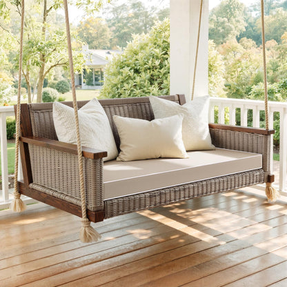MIULEE Navy Blue 48 x 18 x 3 Outdoor Bench Cushion Waterproof Patio Chair Cushion with Adjustable Straps Set of 1 for Swing Patio Furniture 3-Year Color Fastness Garden Sofa Couch