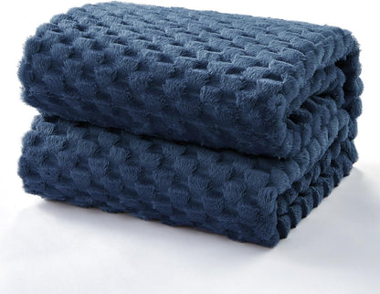 EXQ Home Fleece Throw Blanket for Couch or Bed - 3D Imitation Turtle Shell Jacquard Decorative Blankets - Cozy Soft Lightweight Fuzzy Flannel Blanket Suitable for All Seasons(50"×60",Beige)