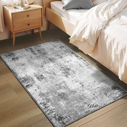 Ompaa 2x6 Rug Runners for Hallways Kitchen Runner Rug Non Slip Washable Grey Long Runner Rugs with Rubber Backing Soft Abstract Carpet Runner for Hallways, Kitchen, Bedroom, Bathroom, Entryway - Colors B