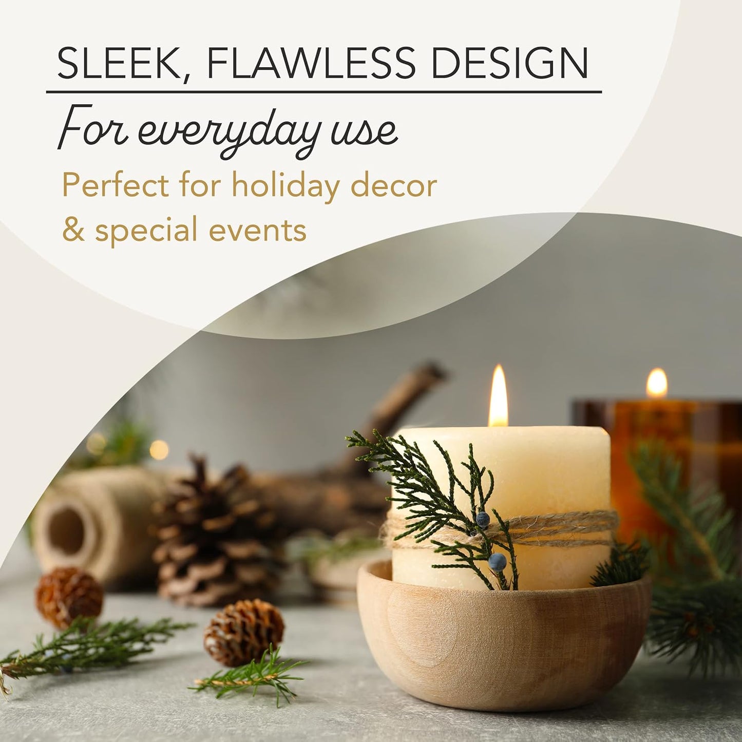 Melt Candle Pillar Candles, 3 Pack - Unscented Candles for Home, Church, Weddings, & More - 3" x 4", Ivory