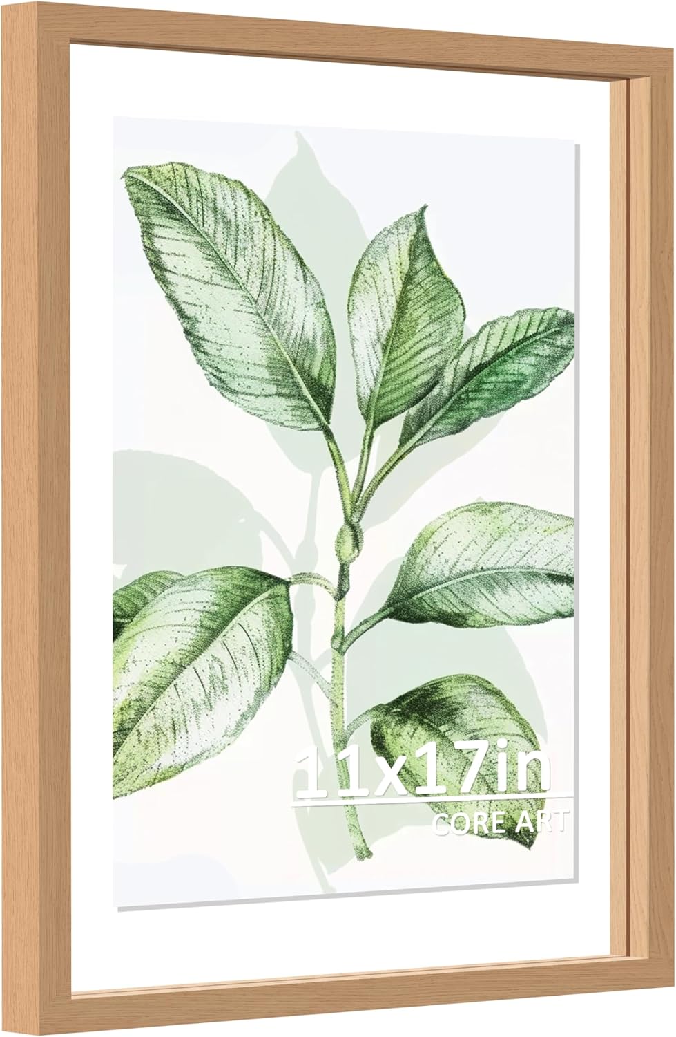 CORE ART 8x10 Floating Picture Frame,Double Plexglass Floating Frame for 5x7,4x6 Pictures,Wall or Tabletop Display,Black