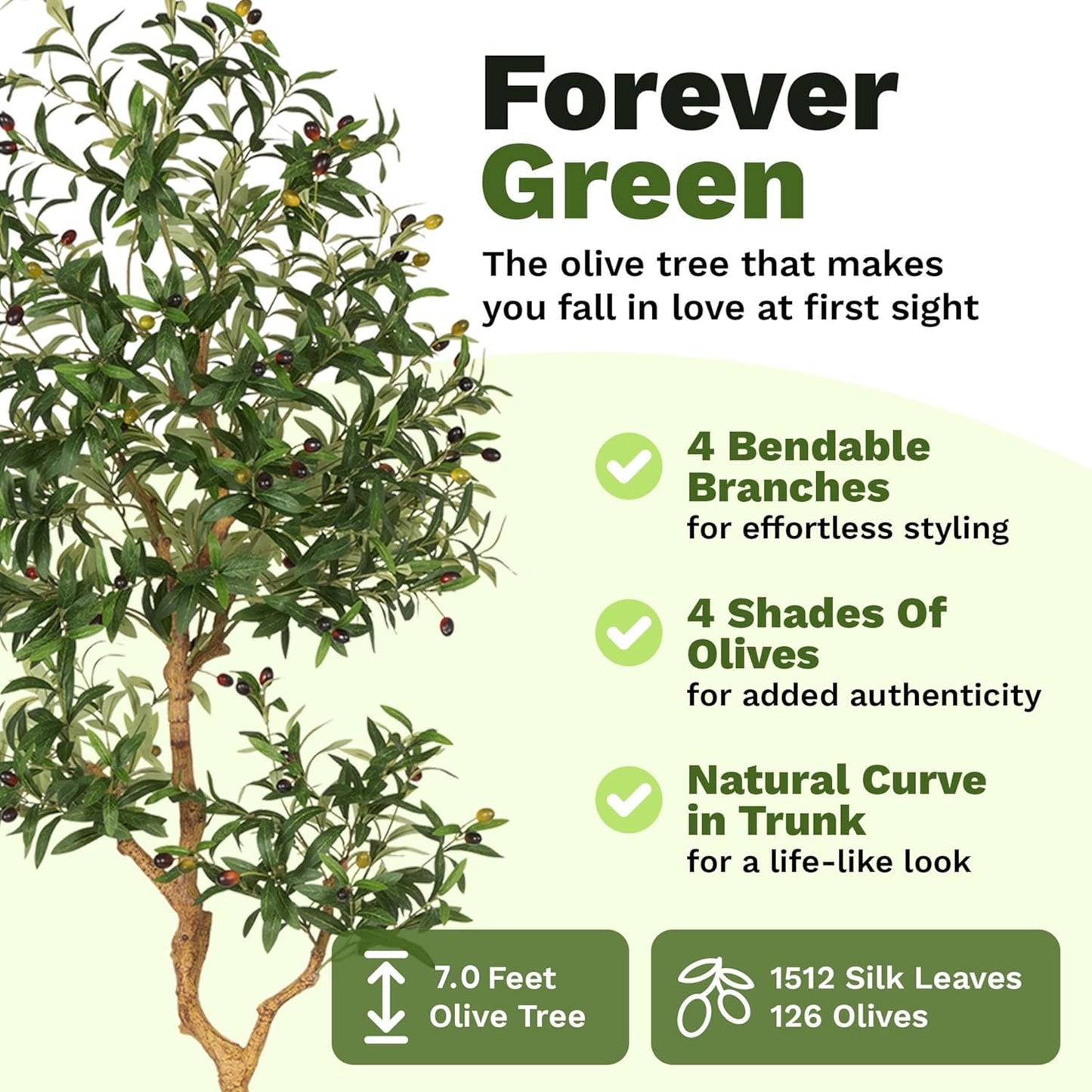 Fake Olive Tree 6.0 Feet – Artificial Plants Indoor, Faux Olive Tree, Fake Tree for Home Decor, Faux Trees Indoor for Living Room, Office, Bedroom – Tall Artificial Trees for Home, Designer Tree