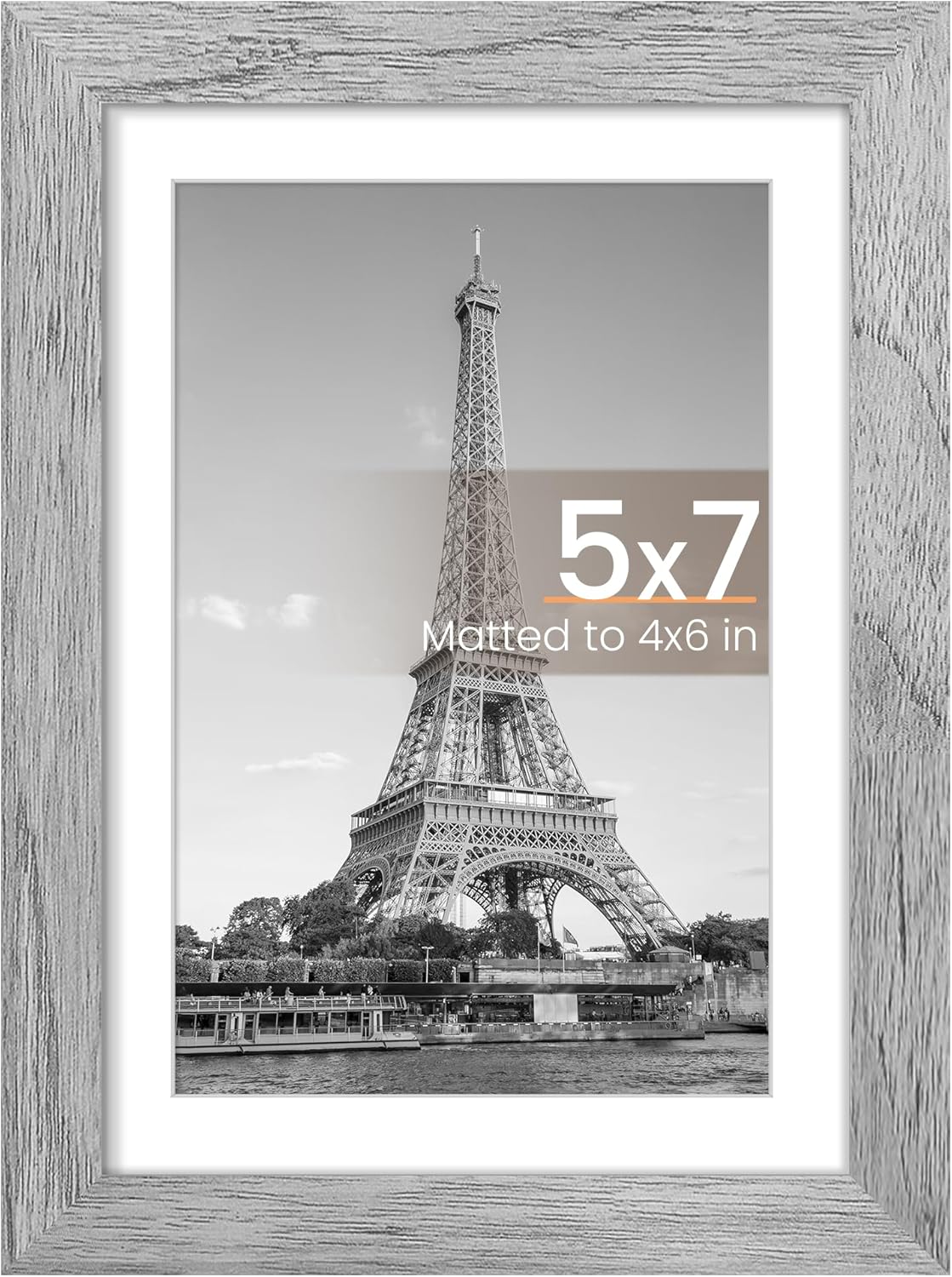 upsimples 8x10 Picture Frame, Display Pictures 5x7 with Mat or 8x10 Without Mat, Wall Hanging Photo Frame, Black, 1 Pack - Colors A