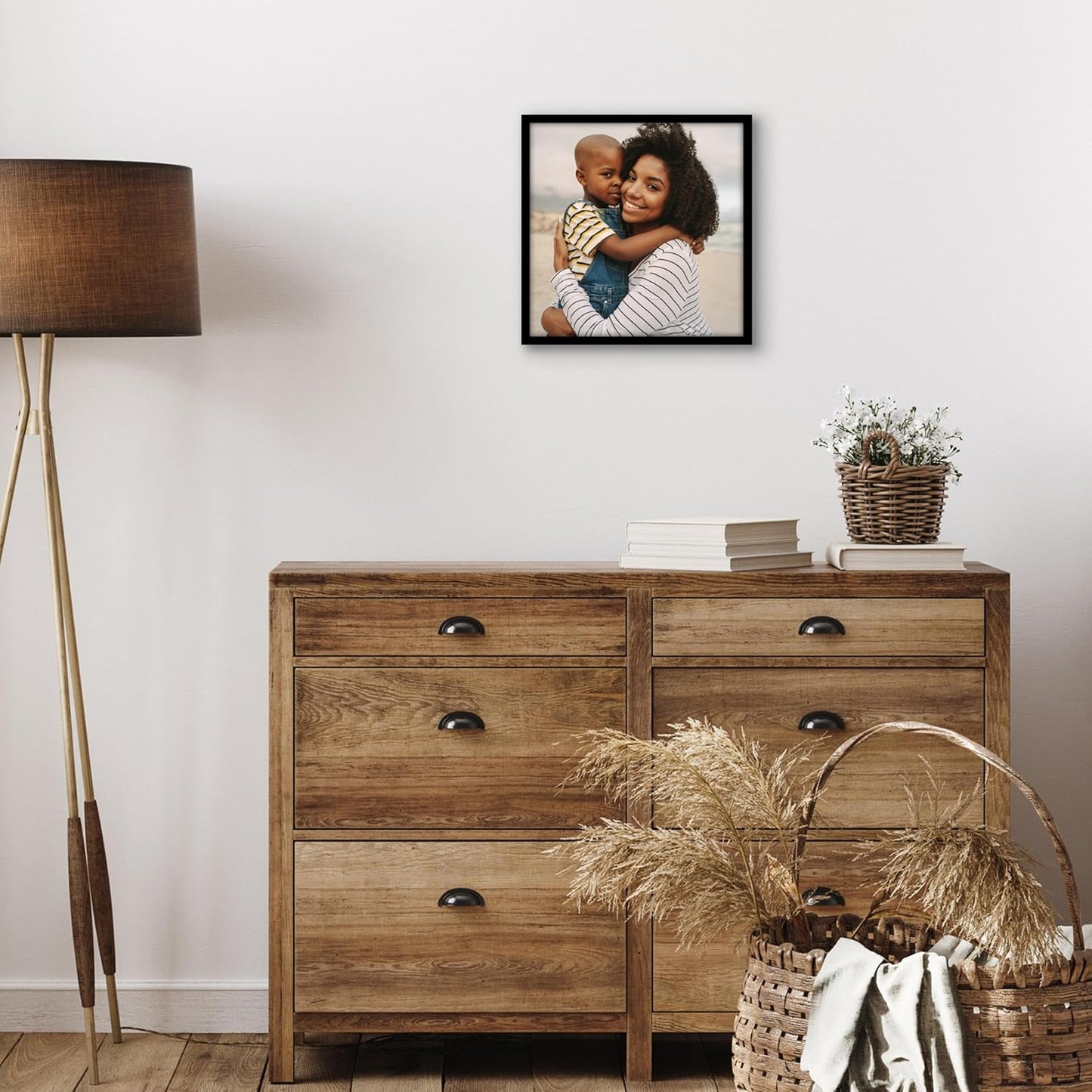 Americanflat 24x36 Poster Frame with Polished Plexiglass - Streamline Collection - Thin Border Picture Frame for Wall Display - Hanging Hardware Included - Black - Colors A