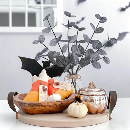 Bessol Artificial Eucalyptus Stems in Glass Vase with Faux Water, 13.5" Fake Plants for Home Decor, Coffee Table Centerpieces, Office, Bathroom & Farmhouse Weddings - Faux Greenery Plants Decorations