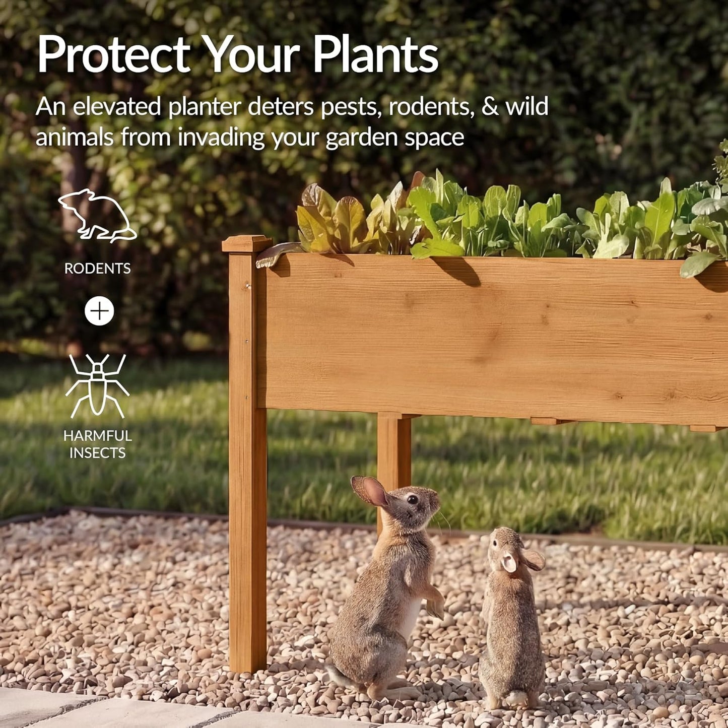 Best Choice Products 72x24x30in Raised Garden Bed, Elevated Wood Planter Box Stand for Backyard, Patio, Balcony w/Divider Panel, 6 Legs, 300lb Capacity - Natural