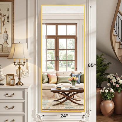 OLIXIS Black Arched Full Length Mirror 60"x16" for Bedroom, Full Body Mirror with Stand, Hanging or Leaning for Wall, Aluminum Alloy Thin Frame Floor Standing for Living Room
