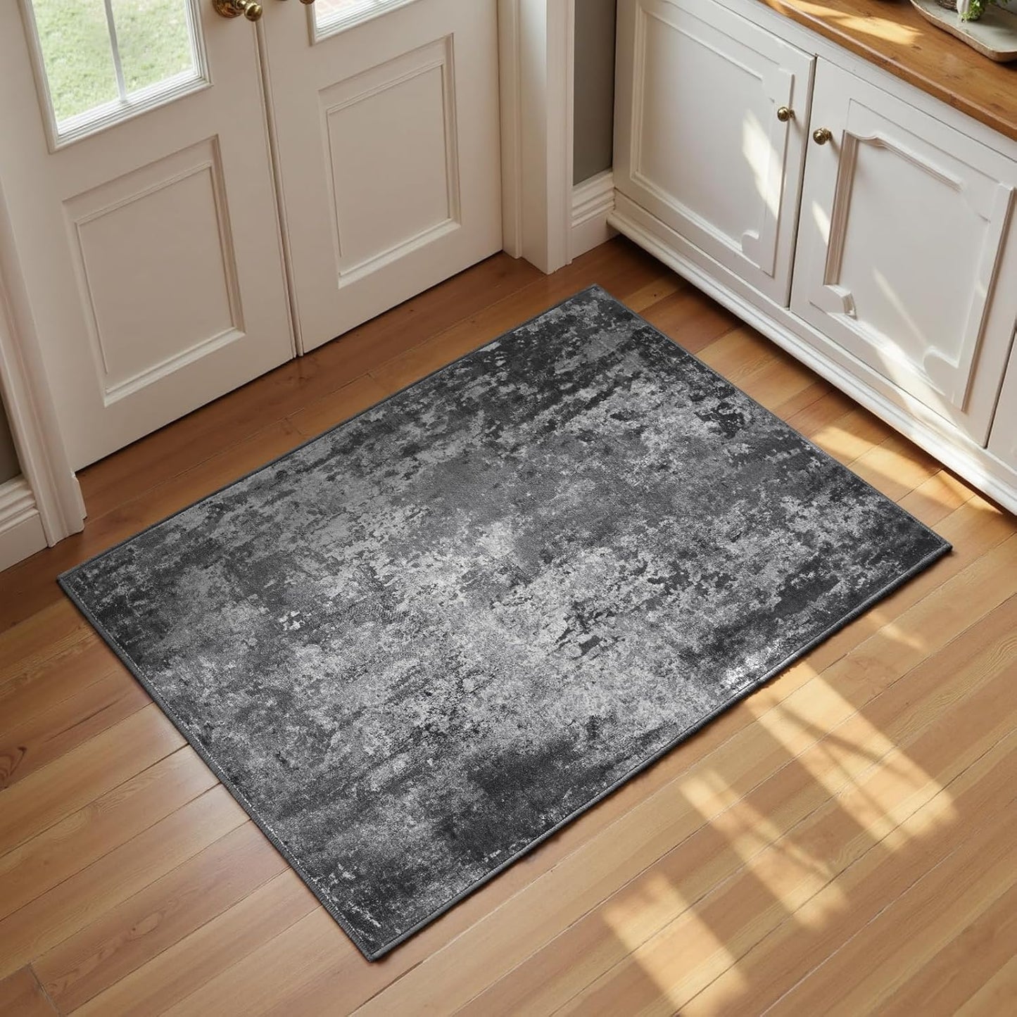 Ompaa 2x6 Rug Runners for Hallways Kitchen Runner Rug Non Slip Washable Grey Long Runner Rugs with Rubber Backing Soft Abstract Carpet Runner for Hallways, Kitchen, Bedroom, Bathroom, Entryway - Colors B