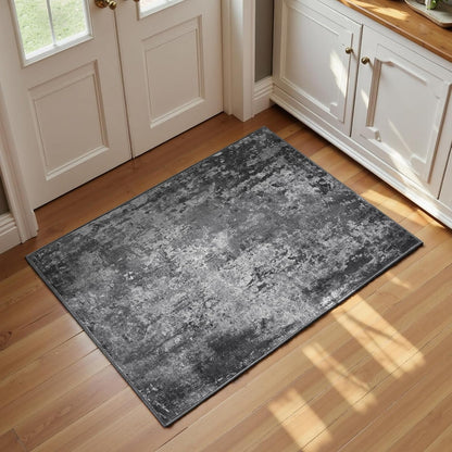 Ompaa 2x6 Rug Runners for Hallways Kitchen Runner Rug Non Slip Washable Grey Long Runner Rugs with Rubber Backing Soft Abstract Carpet Runner for Hallways, Kitchen, Bedroom, Bathroom, Entryway - Colors B