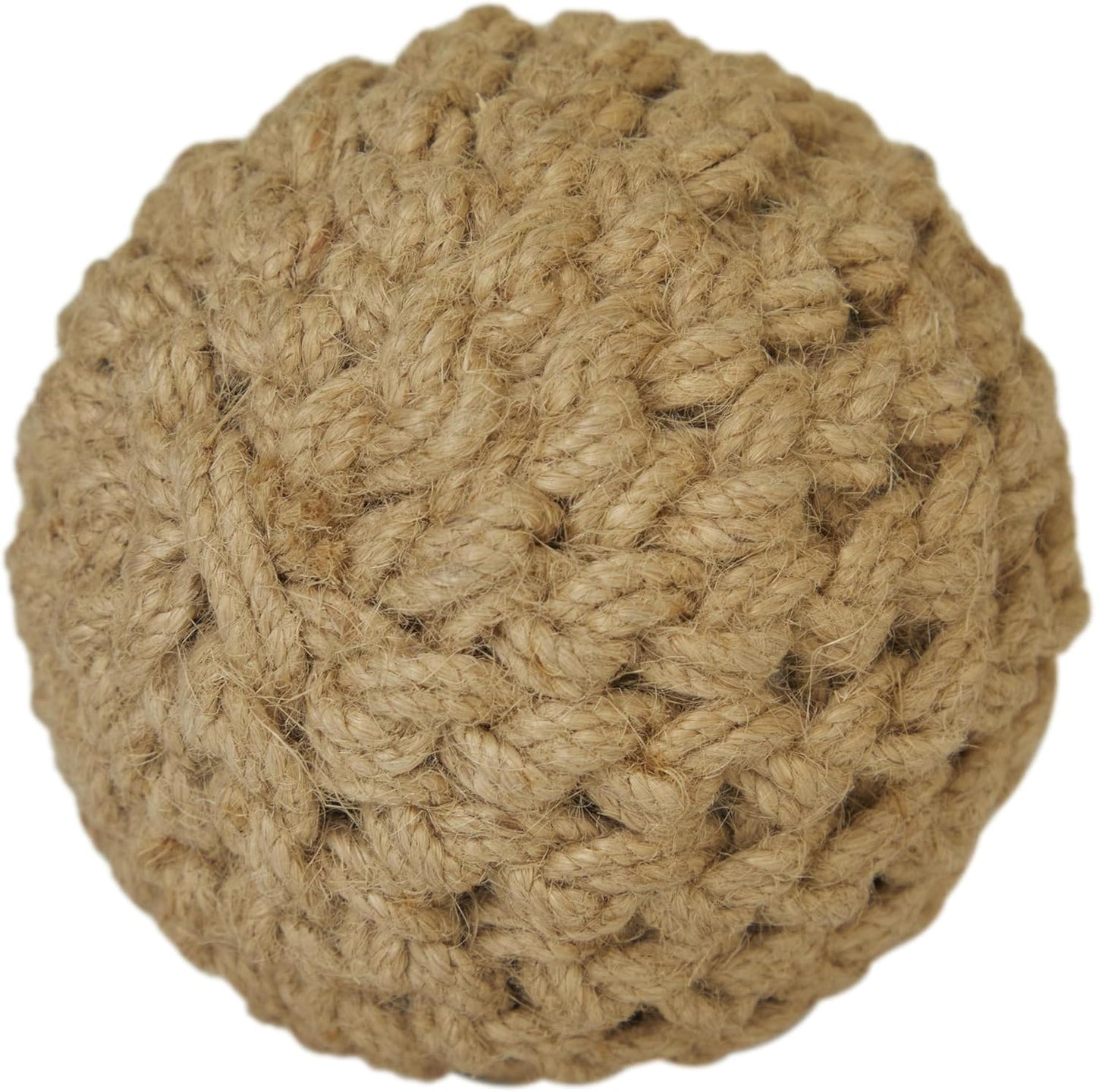 Deco 79 Jute Rope Handmade Decorative Ball Orbs & Vase Filler with Varying Designs, Set of 4 4"W, 4"H, Brown