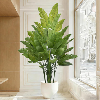 Bird of Paradise Plant Artificial 7.5FT - Tall Faux Plants Indoor with 34 Lifelike Leaves Trunks, 96" Large Fake Tropical Floor Plant for Home Office Living Room Bedroom Indoor Decor