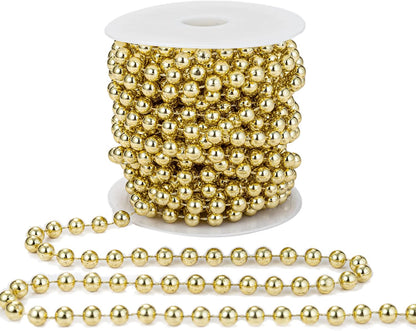 3mm Millet Beads Crafts Faux Pearl Beads Garland Pearl Bead Roll Strand of Pearls to Decorate Floral Centerpieces Wedding Party Favor Christmas Tree(33 Feet Ivory)