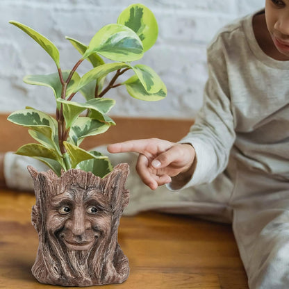 vomiceak Face Planter Pots Head, Planters for Indoor Plants - Double Cute Plant Pots for Flower & Succulent with Drainage Holes - Gift Ideas for Women (White Lady)