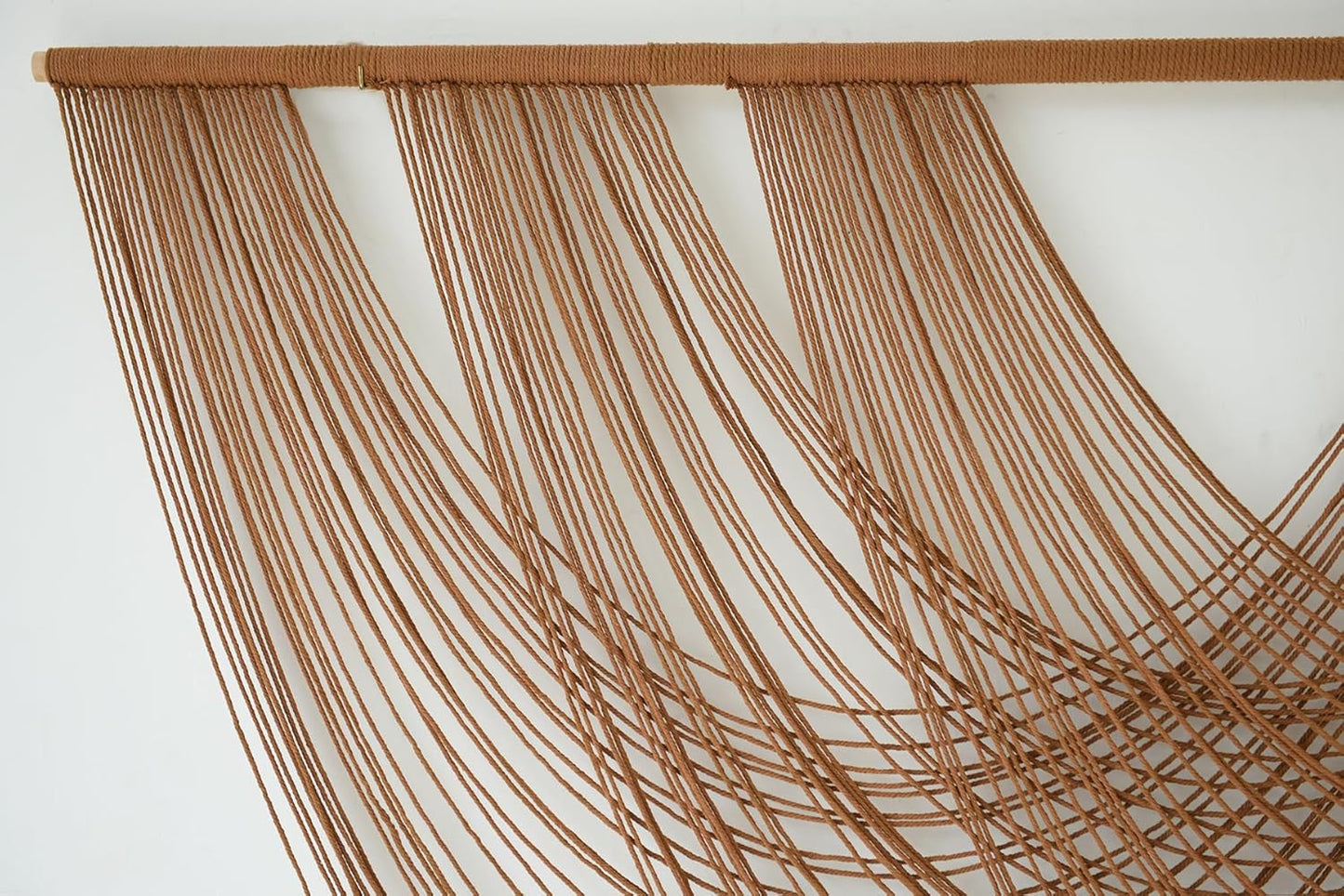Flber Macrame Wall Hanging Boho Wall Decor Tapestry Dip Dyed Ombre Moss Green Handmade Wall Art Woven Cotton Rope Backdrop with for Bedroom Living Room, 57" W x 39" L