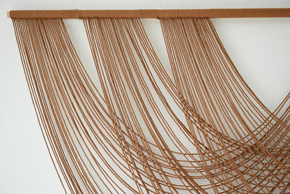 Flber Macrame Wall Hanging Boho Wall Decor Tapestry Dip Dyed Ombre Moss Green Handmade Wall Art Woven Cotton Rope Backdrop with for Bedroom Living Room, 57" W x 39" L
