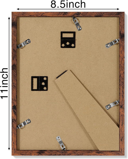 Vittanly 11x14 Picture Frame, Display Pictures 8x10 with Mat or 11x14 without Mat, Photo Frame for Wall Mounting, Black, 1 Pack - Colors A