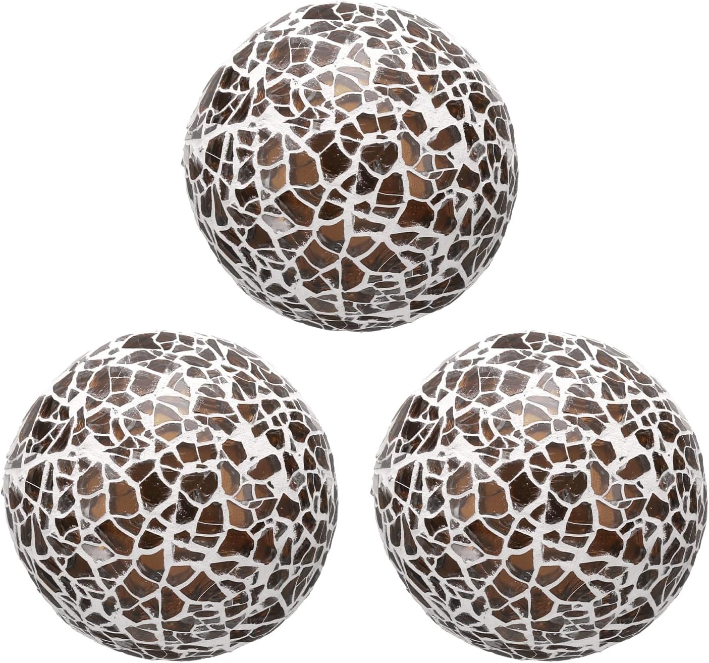 uxcell 3Pcs Decorative Glass Balls 2.36 Inch Orbs Centerpiece Balls Mosaic Glass Ball Sphere for Decor Bowls Vases Dining Table Party, Dark Blue