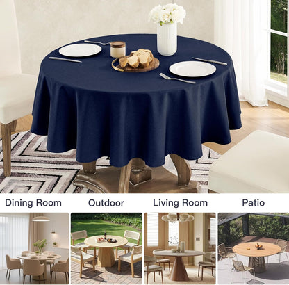 Veblandy Rectangle Tablecloth Waterproof Linen Textured Table Cloth Stain and Wrinkle Resistant Washable, Decorative Fabric Table Cover for Dining, Party and Camping (Sage Green, 52 * 70)