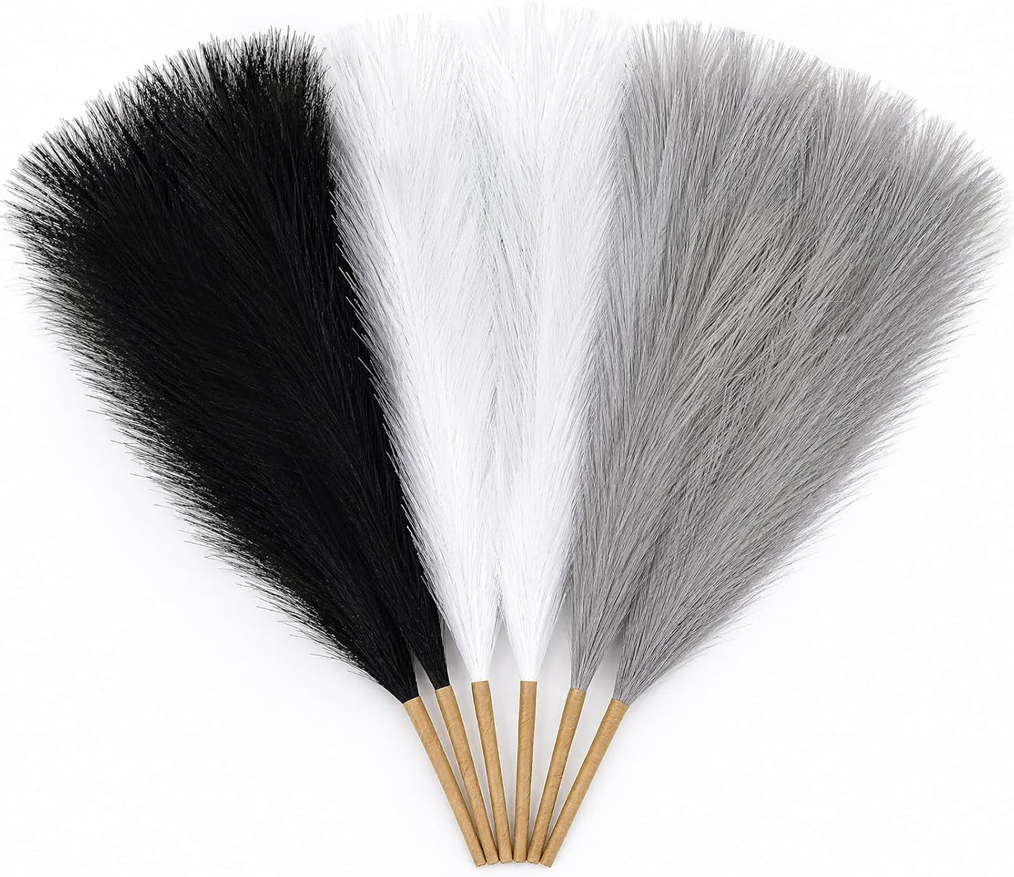 30pcs Pampas Grass Decor,21" Artificial Pompous Grass Bulk,Small Vase Filler Pompas Grass for Home Wedding Living Room Wall Party Decoration (Beige,Light Brown, 21 Inch 30 Pcs)