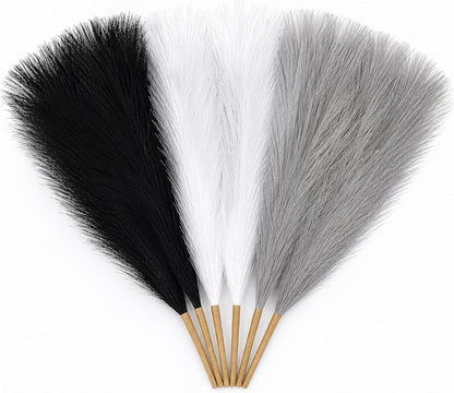 30pcs Pampas Grass Decor,21" Artificial Pompous Grass Bulk,Small Vase Filler Pompas Grass for Home Wedding Living Room Wall Party Decoration (Beige,Light Brown, 21 Inch 30 Pcs)