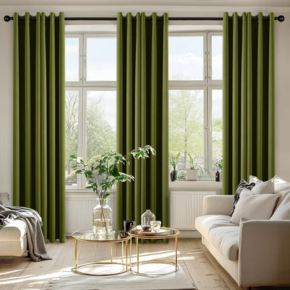 MIULEE Blackout Curtains for Bedroom Living Room 2 Panels, Thermal Insulated Room Darkening Drapes Grommet Noise Reducing Light Blocking Window Treatments 63 Inches Long 40x63 Inch Black - Colors A