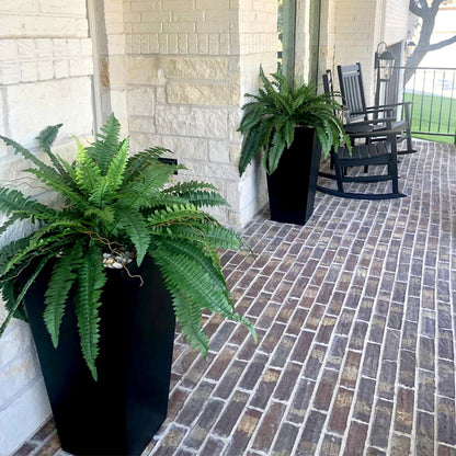 Nearly Natural 48in Artificial Boston Fern (Set of 2), Large Faux Greenery with 67 Lifelike Fronds for Indoor Wall, Shelf, and Home Office Decor