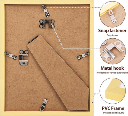 Fixwal Picture Frames Set, Gallery Wall Frame Set Picture Frames Collage 15 Pack for Wall or Tabletop with 8x10 5x7 4x6 Frames, Soft Earth Tones