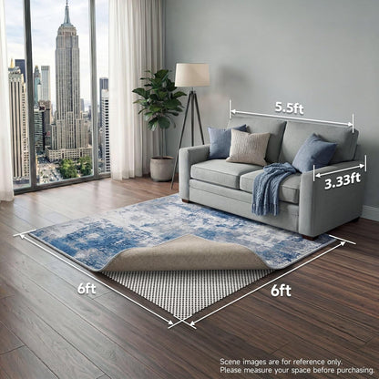 Veken Non Slip Rug Pad Gripper 8 x 10 Feet Extra Thick Pads for Any Hard Surface Floors, Keep Your Rugs Safe and in Place, Under Carpet Anti Skid Mat - Colors B