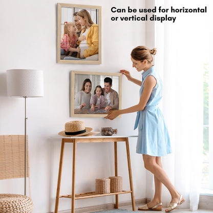 Americanflat 16x20 Picture Frame with Polished Plexiglass - Black Picture Frame - Wide Photo Frames Made of Engineered Wood for Vertical or Horizontal Wall Display - Epic Collection - Black - Colors B